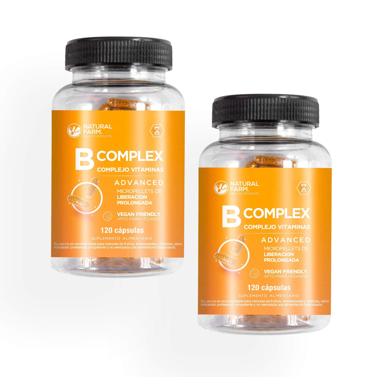 Complejo de vitaminas B 120 cápsulas microgránulos