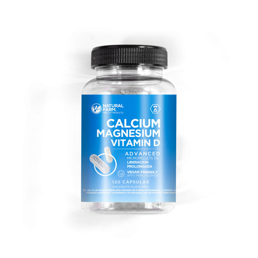 Calcio, magnesio y Vitamina D 120 cápsulas microgránulos