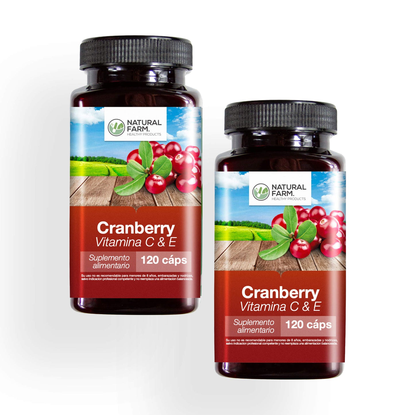 Cranberry con Vitamina C y E 120 cápsulas