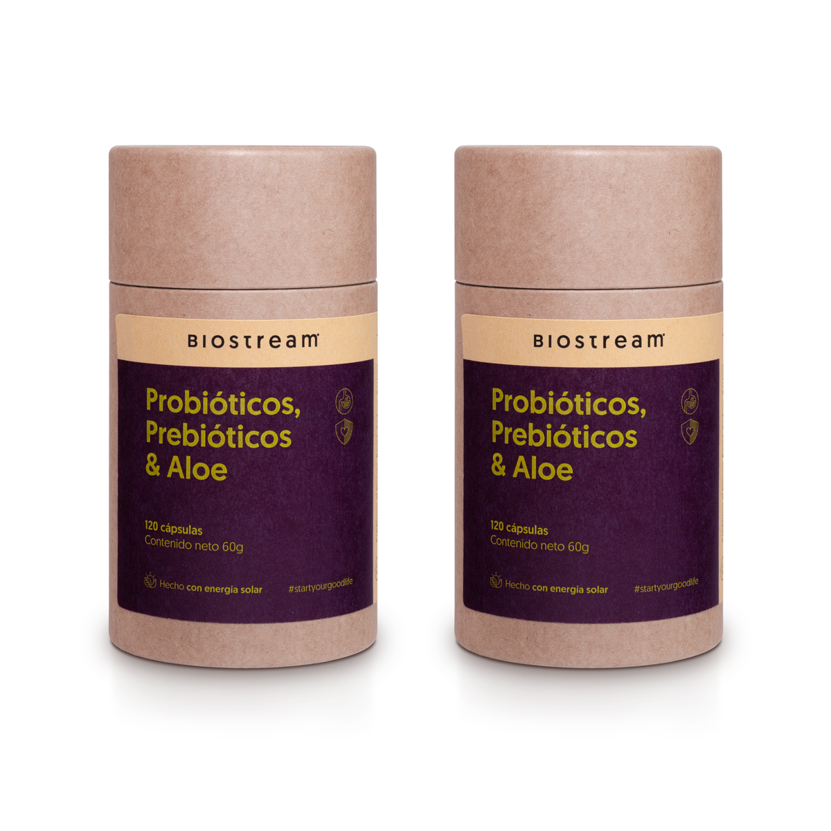 Probióticos, Prebióticos & Aloe 120 Cápsulas