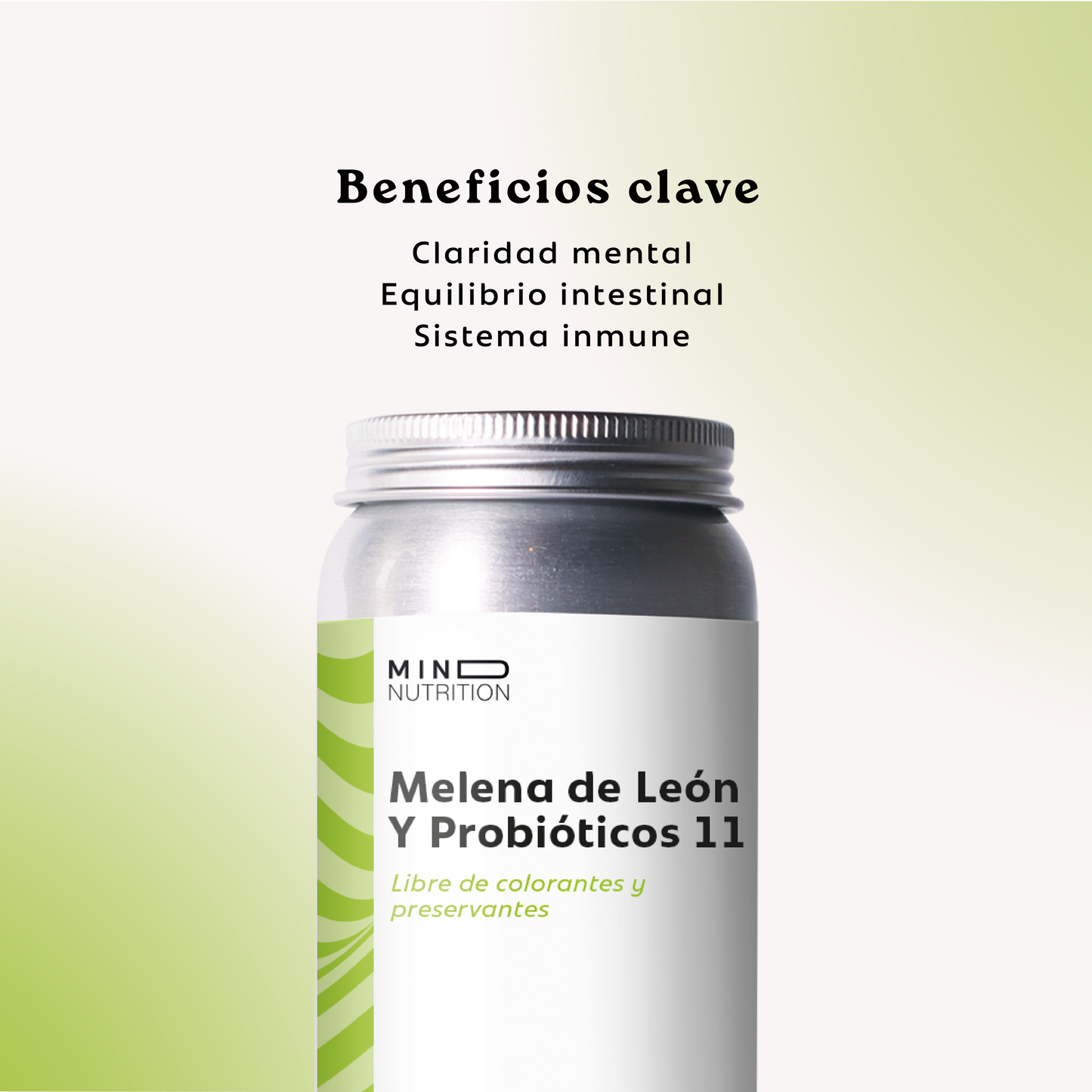 Melena de Leon + Probioticos 11 Cepas 120 Capsulas | Mind Nutrition