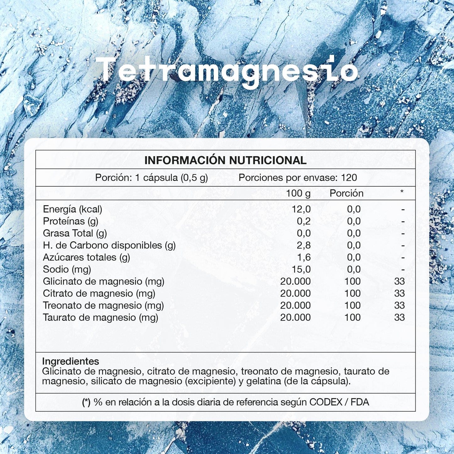Tetramagnesio 120 cápsulas